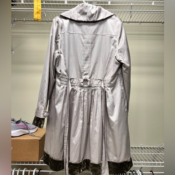 C2 Studio Silver Trench Coat - Picture 2 of 3